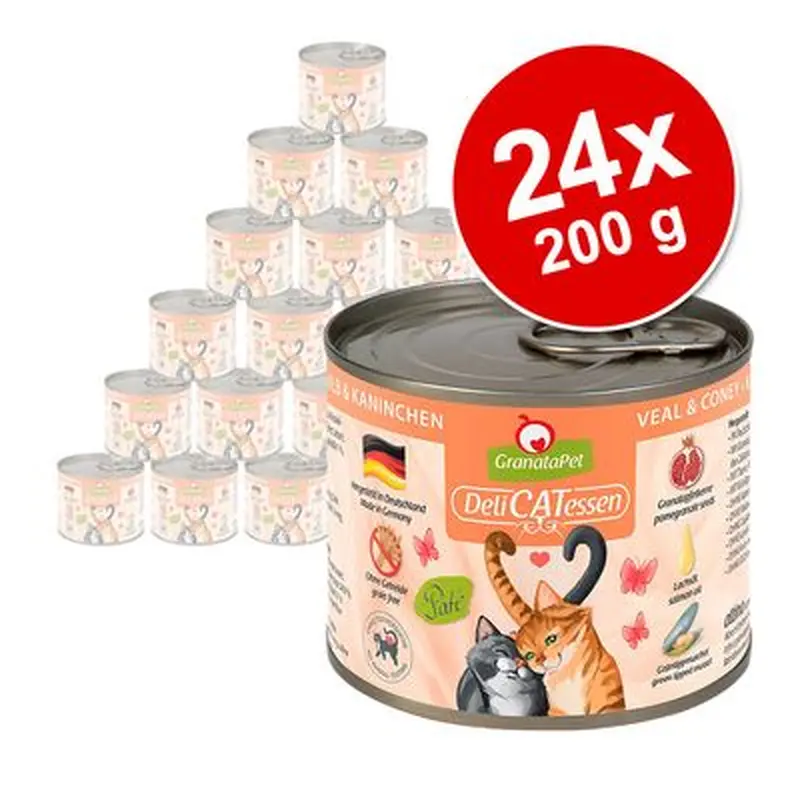 GranataPet DeliCatessen 24 x 200 g economy pack - Veal PUR