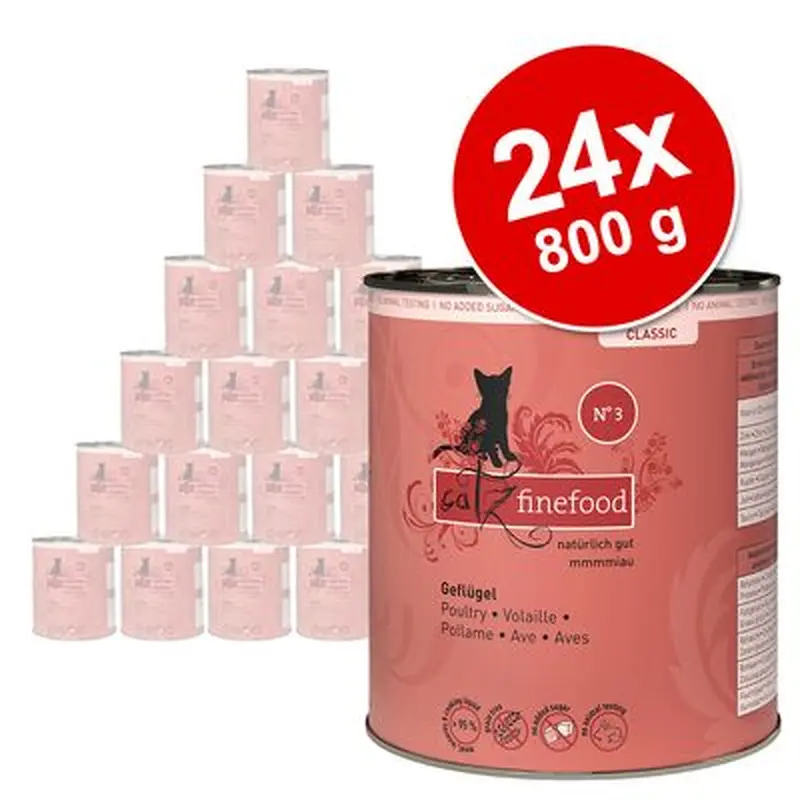 catz finefood Saver Pack 24 x 800g - Chicken & Pheasant