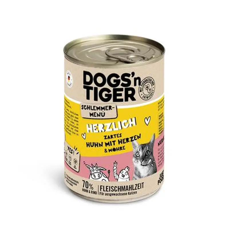 Dogs'n Tiger Gourmet Menu 6 x 400g - Kitten Chicken with Trout