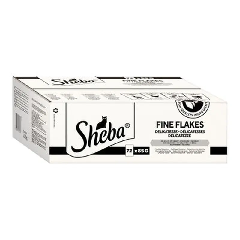 Sheba Pouches 72 x 85g - Fine Flakes Poultry Selection in Jelly