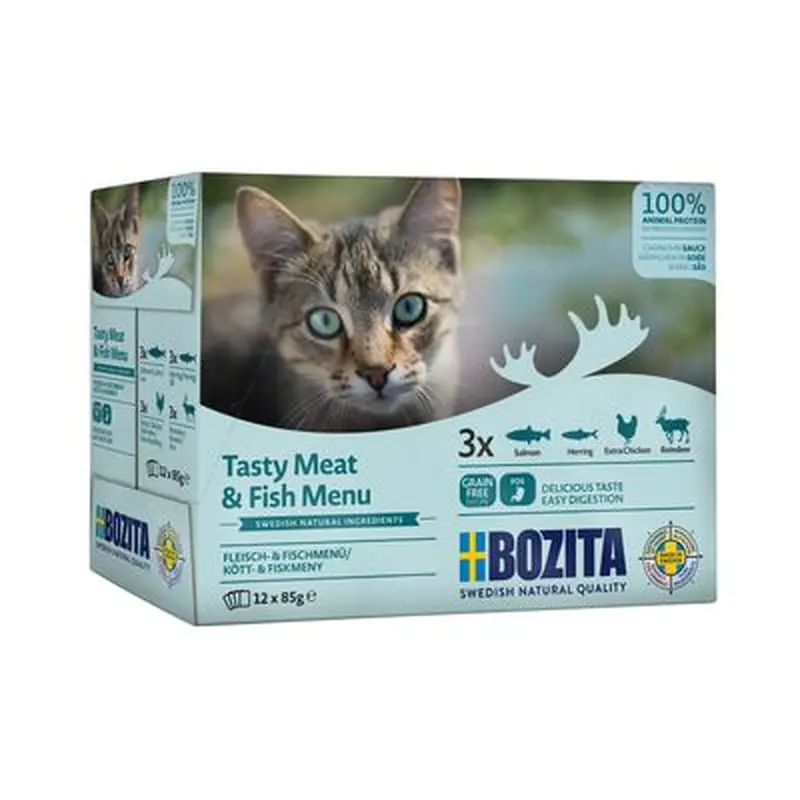 Bozita Chunks in Sauce Pouches 12 x 85g - Beef