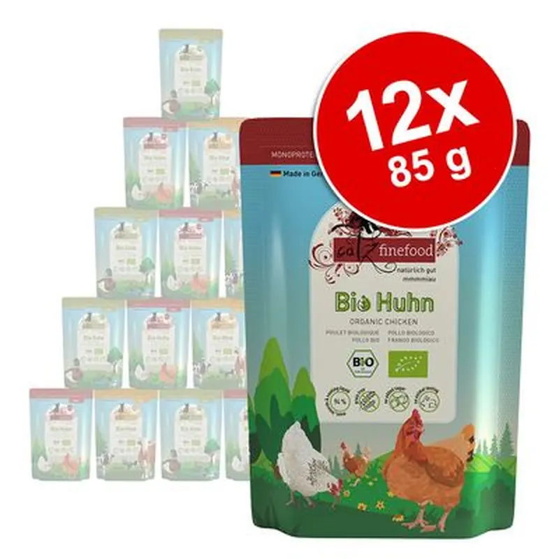 catz finefood Bio 12 x 85g - No.507 Organic Beef