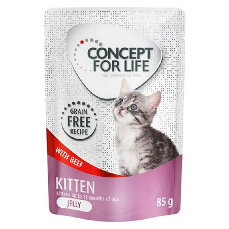 Concept for Life Kitten Beef Grain-Free - in Jelly - 48 x 85g