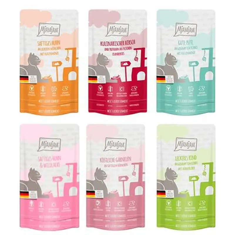MjAMjAM Mixed Pack Pouches 12 x 125g - Mixed Pack (6 Varieties)