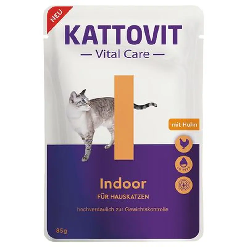 Kattovit Vital Care Indoor Pouches with Chicken - 12 x 85 g