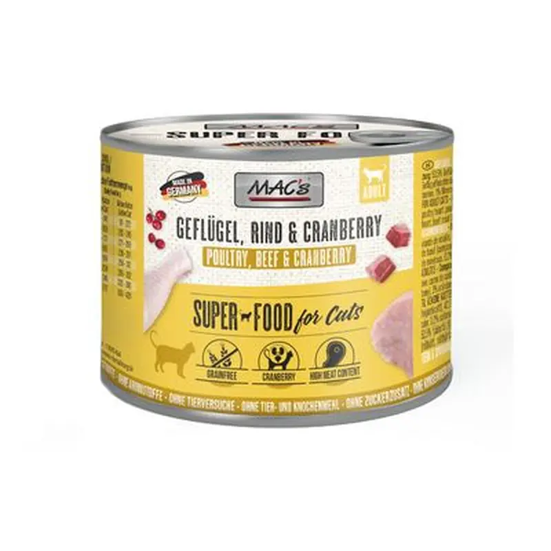 MAC's Cat Saver Pack 18 x 200g - Poultry, Beef & Cranberry