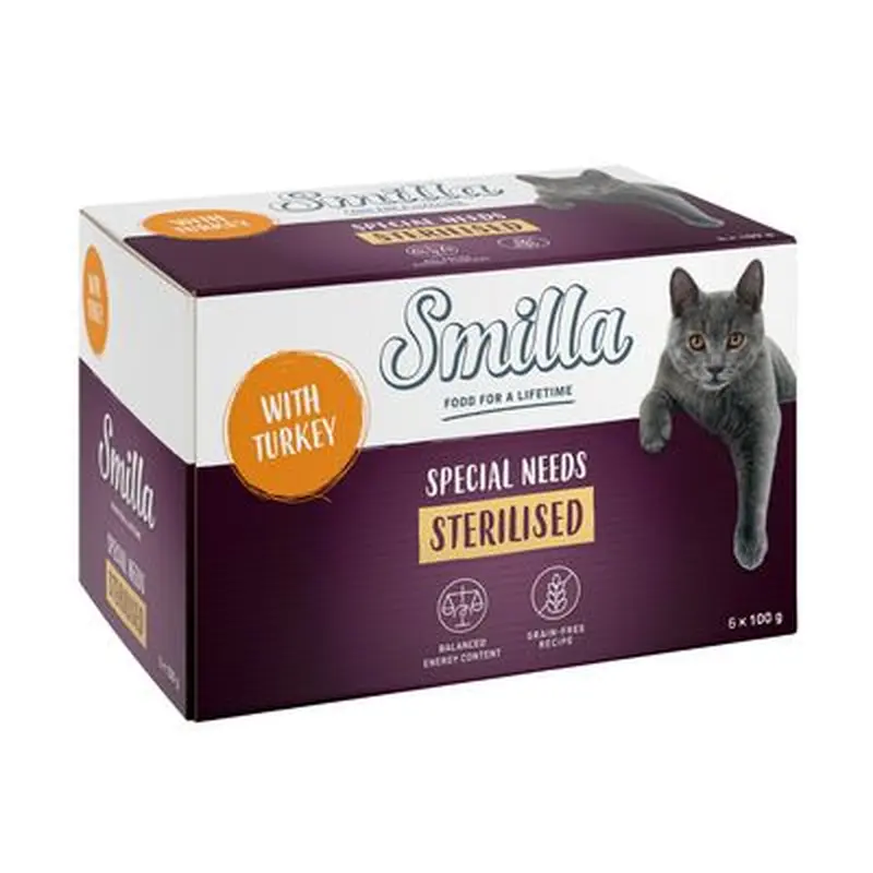 Smilla Adult Sterilised Trays 6 x 100g - Turkey