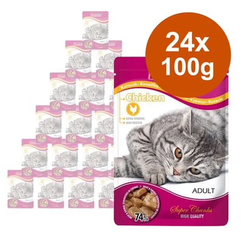 Super Benek Super Chunks 24 x 100g - Chicken in Sauce