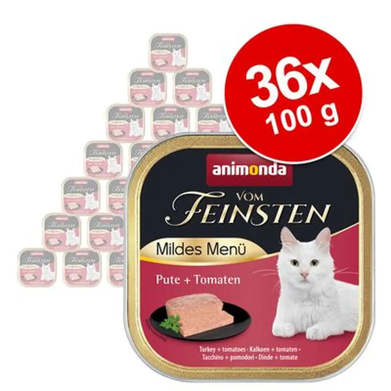 animonda vom Feinsten Mild Menu Adult Saver Pack 36 x 100g - Turkey & Tomato