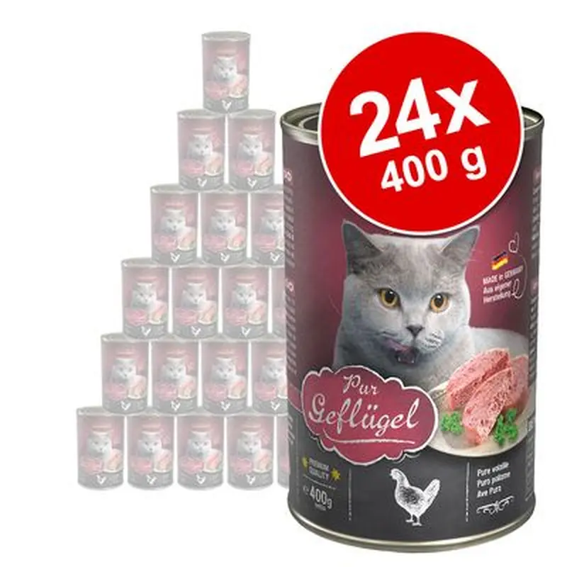 Leonardo All Meat 24 x 400 g Economy Pack - Pure poultry