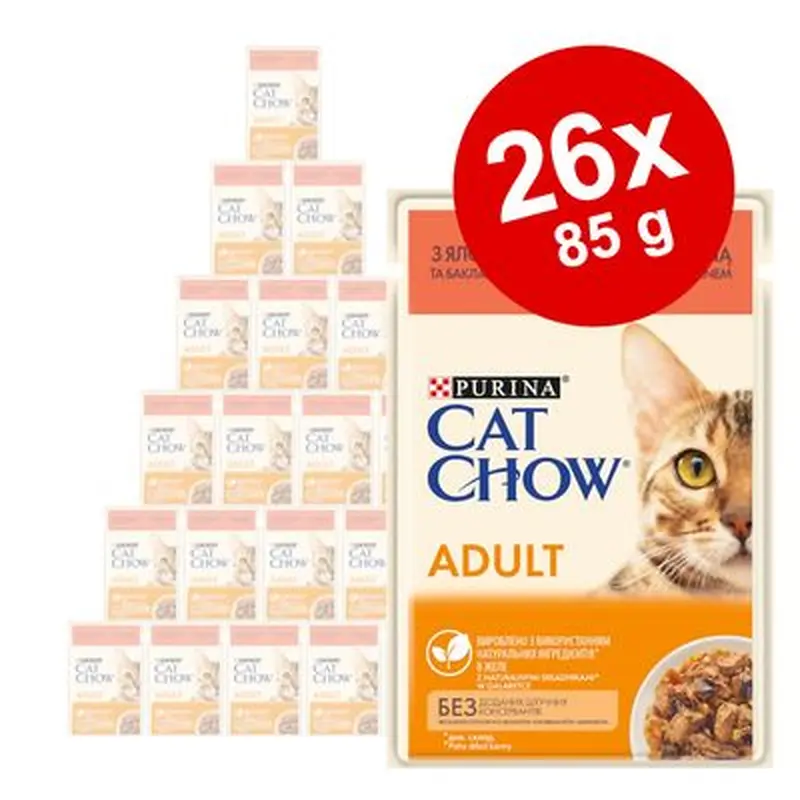 Cat Chow Adult 26 x 85g - Salmon