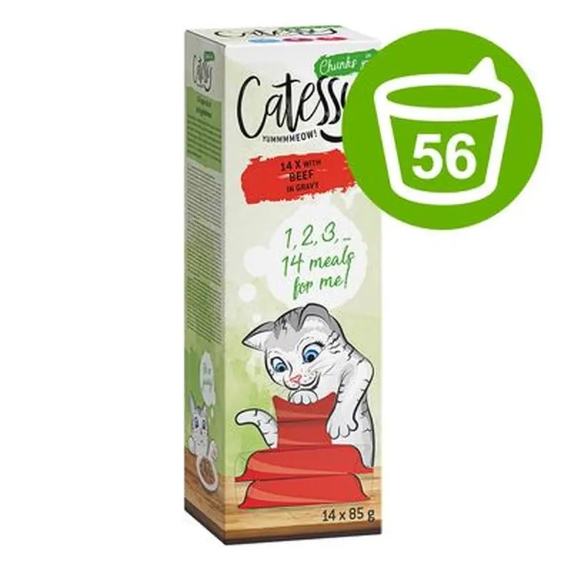Catessy Chunks in Sauce Saver Pack 56 x 85g - Mixed Pack (4 Varieties)