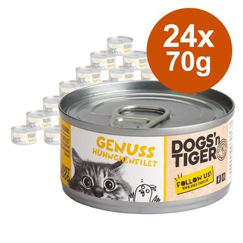 Dogs'n Tiger Cat Filet Saver Pack 24 x 70g - Salmon & Mussel