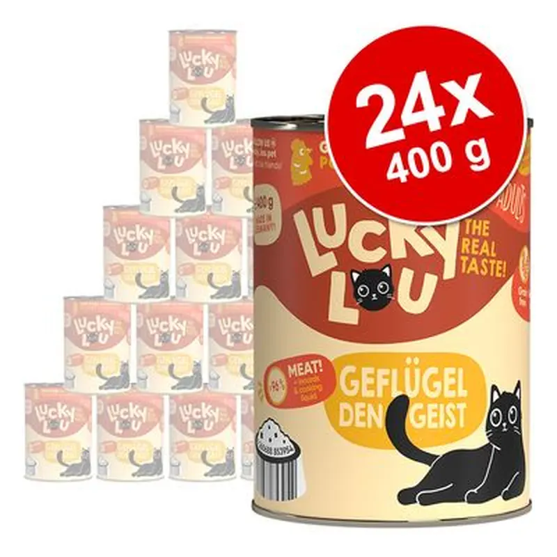 Lucky Lou Adult Saver Pack 24 x 400g - Poultry & Rabbit