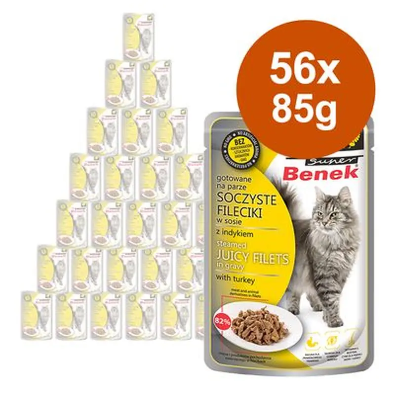 Super Benek Fillets in Sauce Saver Pack 56 x 85g - Trout