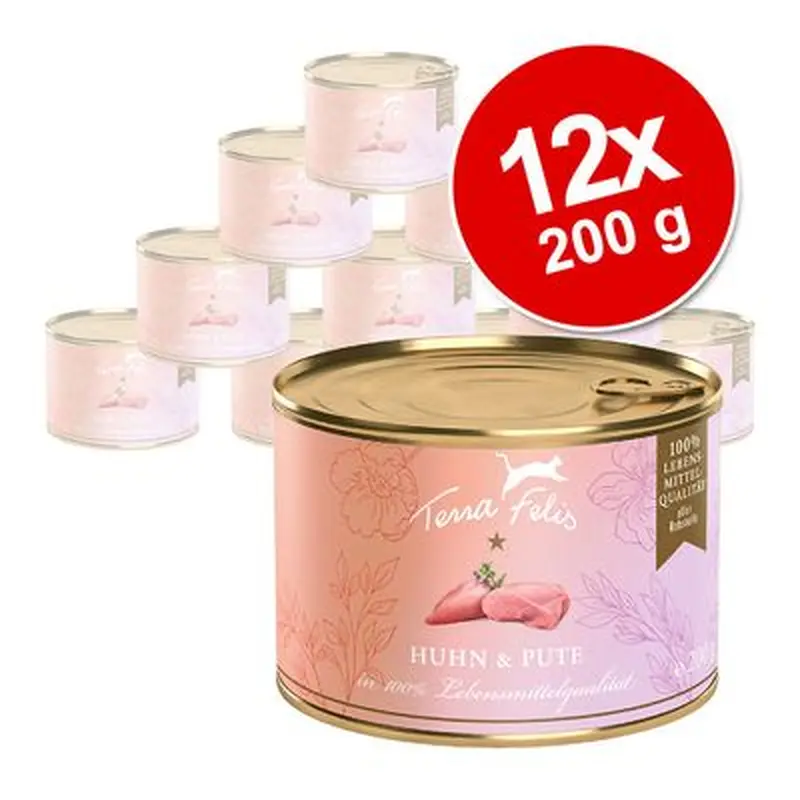 Terra Felis Complete 12 x 200 g - Rabbit & turkey