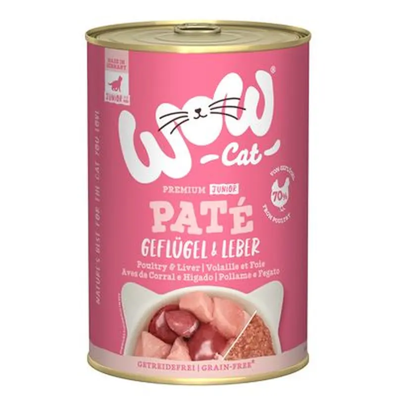 WOW Cat Junior Pat 6 x 400g - Poultry and Liver