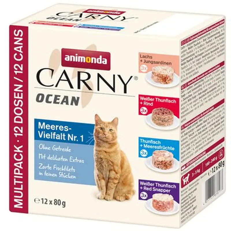 animonda Carny Ocean 24 x 80g - White Tuna & Beef