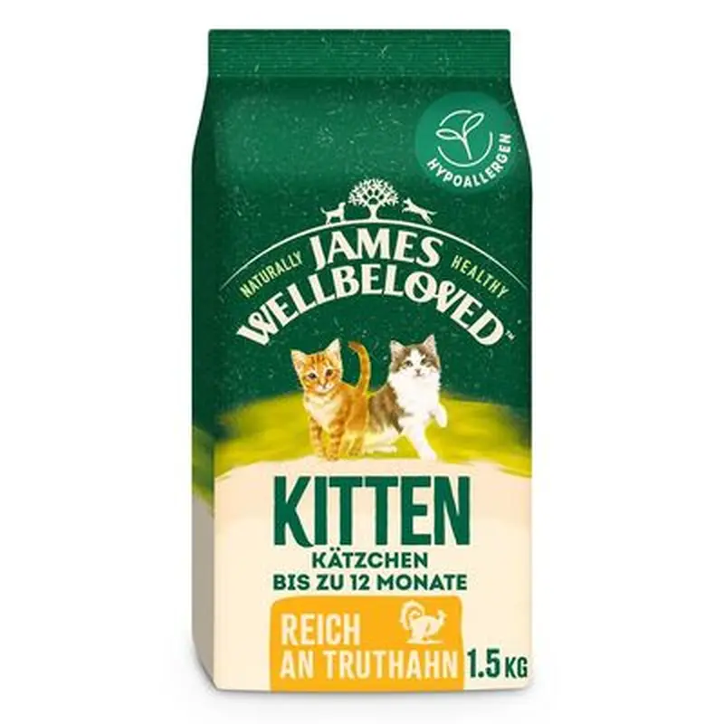 James Wellbeloved Kitten Hypoallergenic Turkey & Rice - 1.5kg