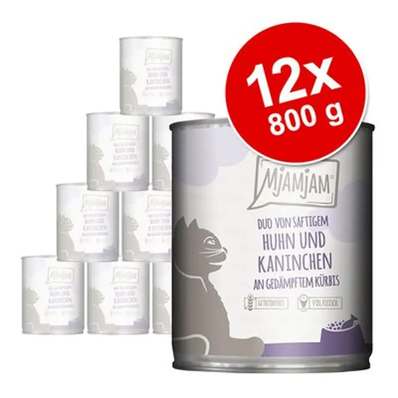 MjAMjAM Duo Saver Pack 12 x 800g - Tender Duck & Chicken with Carrots