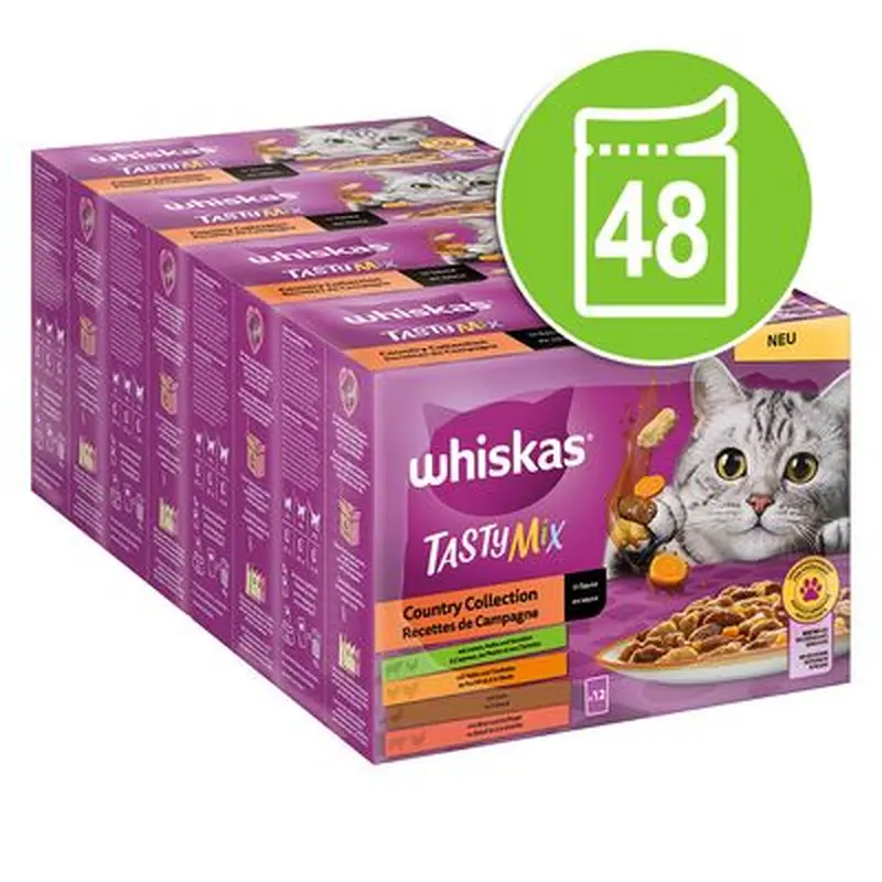 Whiskas Tasty Mix Pouches 48 x 85g - Chef's Choice in Sauce