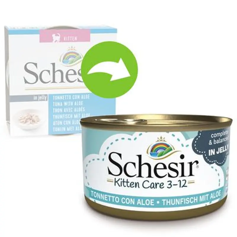 Schesir Kitten in Jelly - Tuna with aloe 6 x 85 g