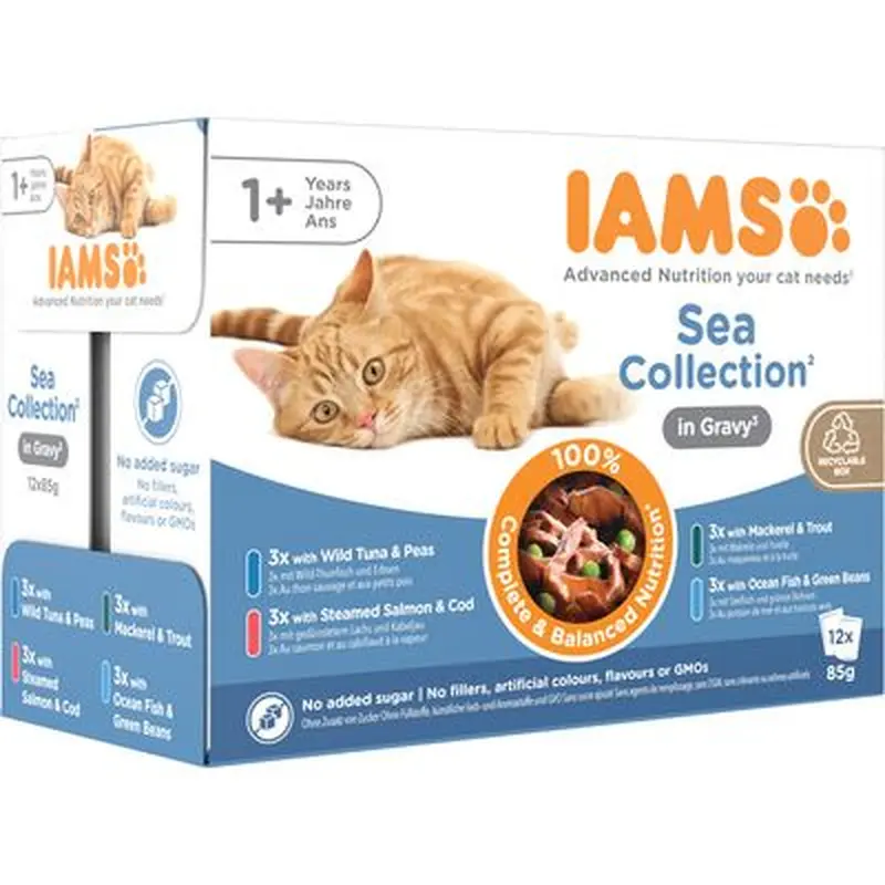IAMS Advanced Nutrition Adult  Sea Collection - Sea Collection in Gravy (12 x 85g)