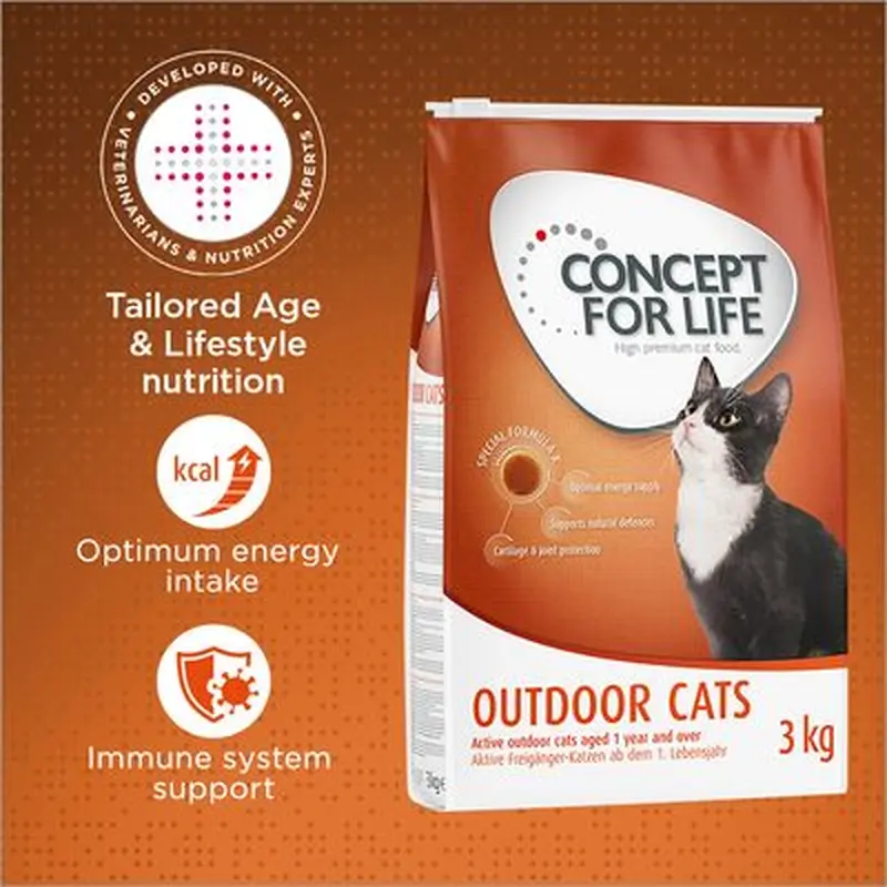 Concept for Life Outdoor Cats - Economy Pack: 3 x 3kg