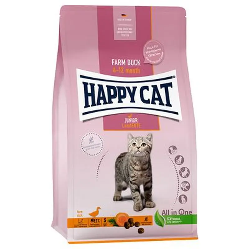 Happy Cat Young Junior Land duck - Saver Pack: 2 x 1.3 kg