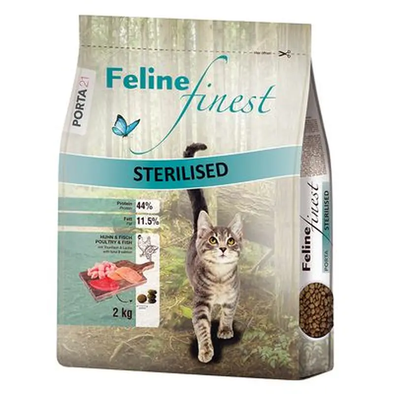 Porta 21 Feline Finest Sterilised  Chicken & Fish - Economy Pack: 2 x 2kg