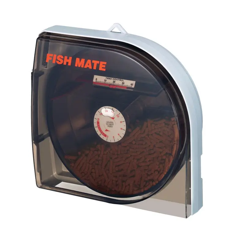 Ani Mate Automatic Pond Fish Feeder Black