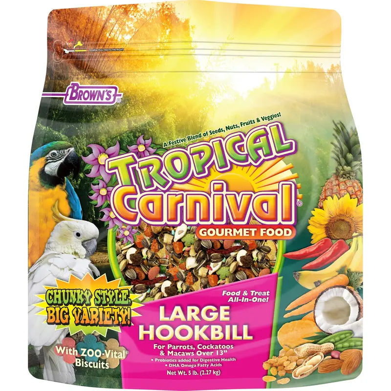 F.M. Brown's Tropical Carnival Large Hookbill Food 5lb 