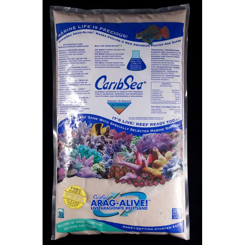 CaribSea Arag-Alive Bahamas Oolite Aquarium Sand 20 lb
