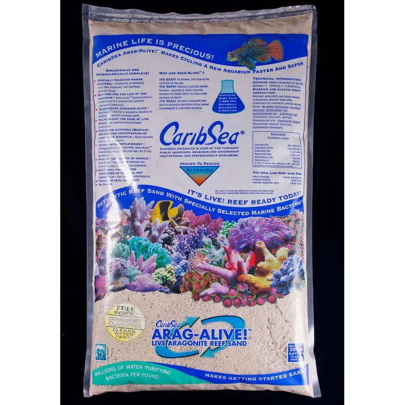 CaribSea Arag-Alive Bimini Pink Aquarium Substrate 2/20 lb