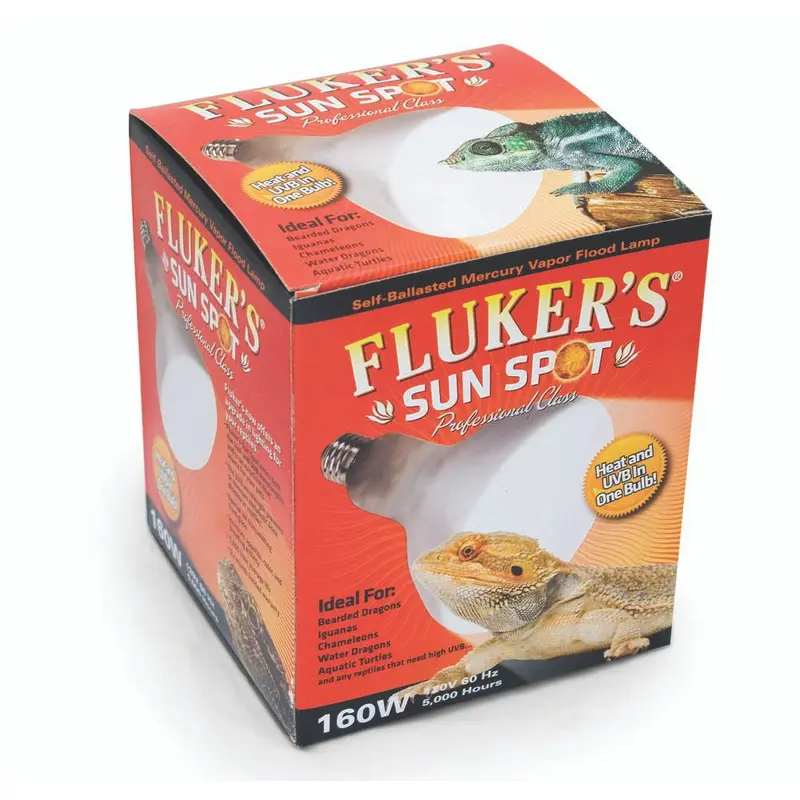 Fluker's Sun Spot Mercury Vapor Bulb White 160 Watt