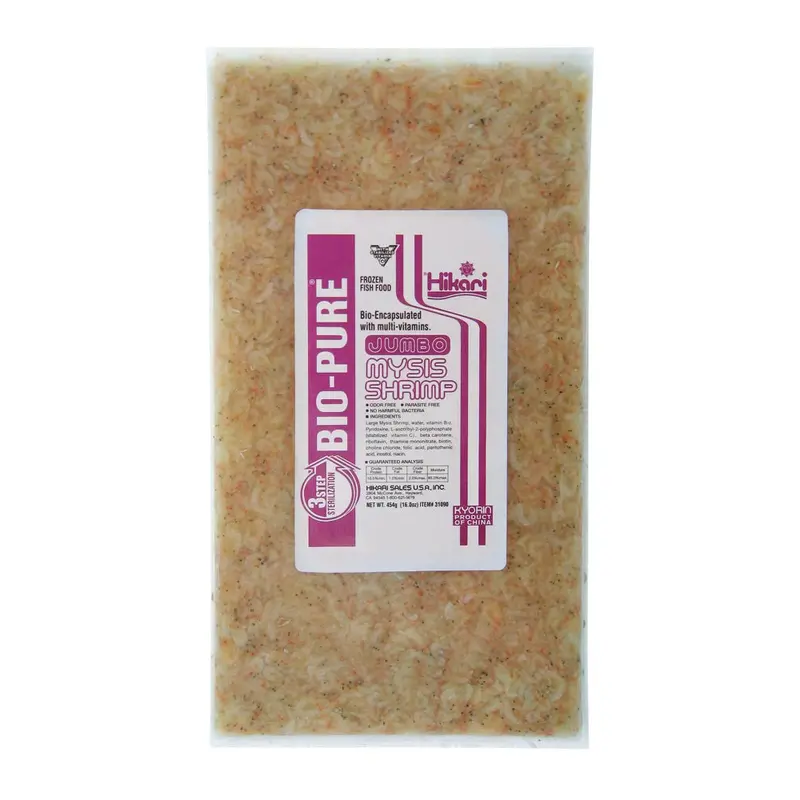 Hikari Bio-Pure Jumbo Frozen Mysis Shrimp Fish Food 16 oz SD-5