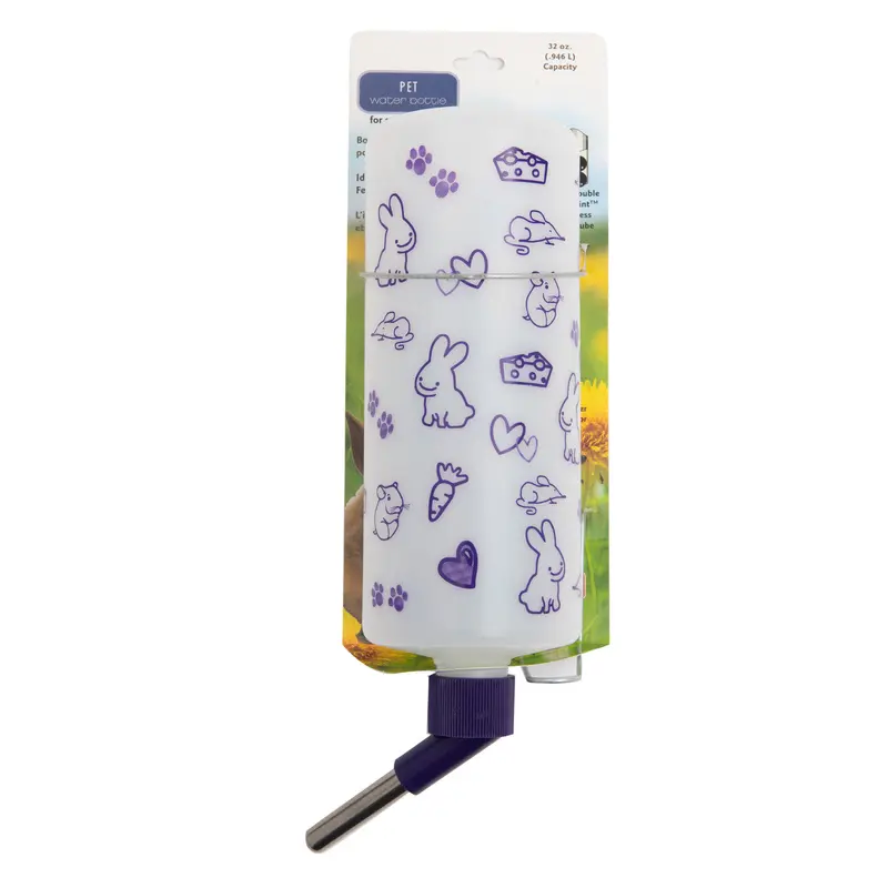 Lixit Opaque Water Bottle for Small Animals White, Green 32 Ounces