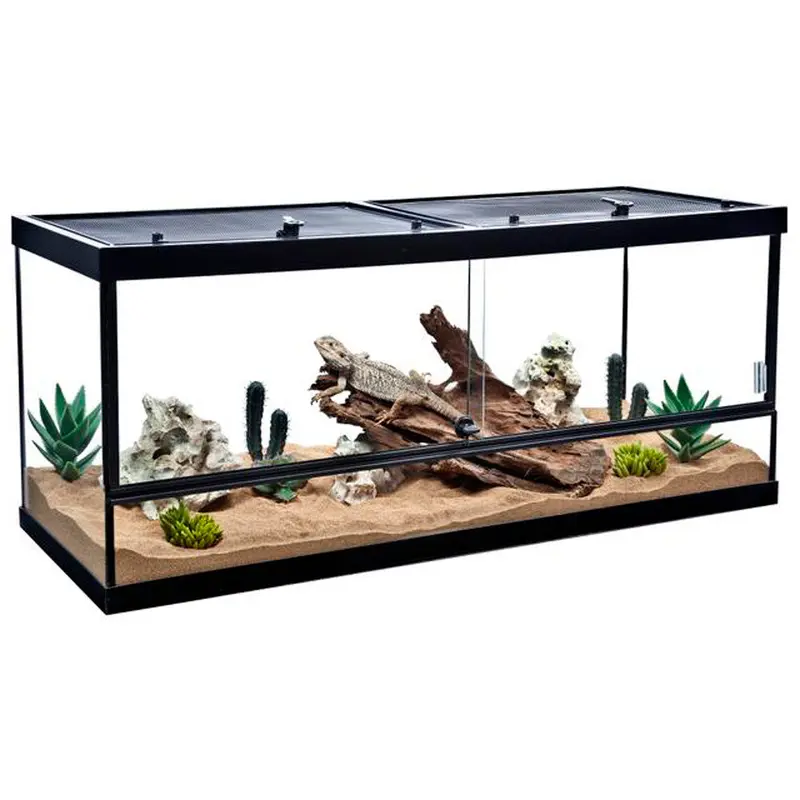 TetraFauna Deluxe ReptoHabitat Terrarium Black, Clear 48 in x 18 in 75 gal SD-3