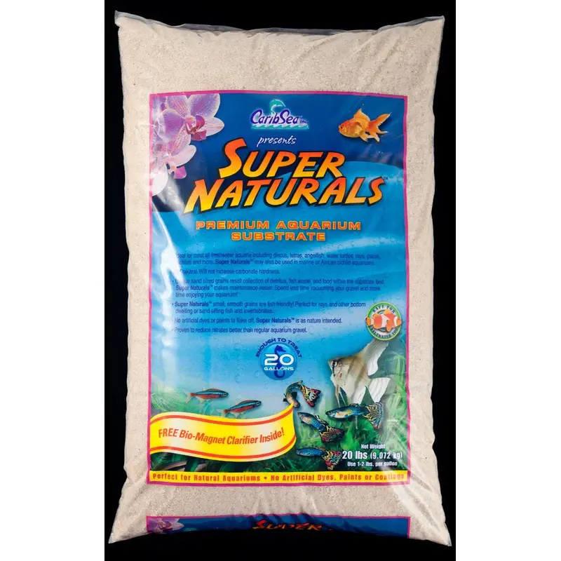 CaribSea Super Naturals Crystal River Aquarium Sand 20 lb