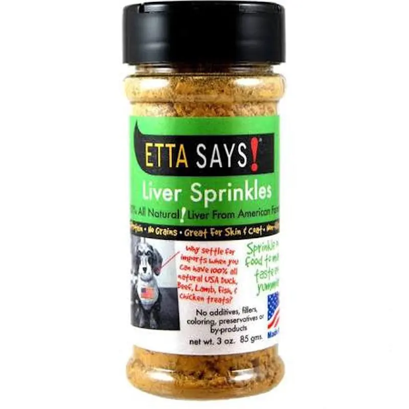 Etta Says Dog Natural Liver Sprinkles 3oz !!