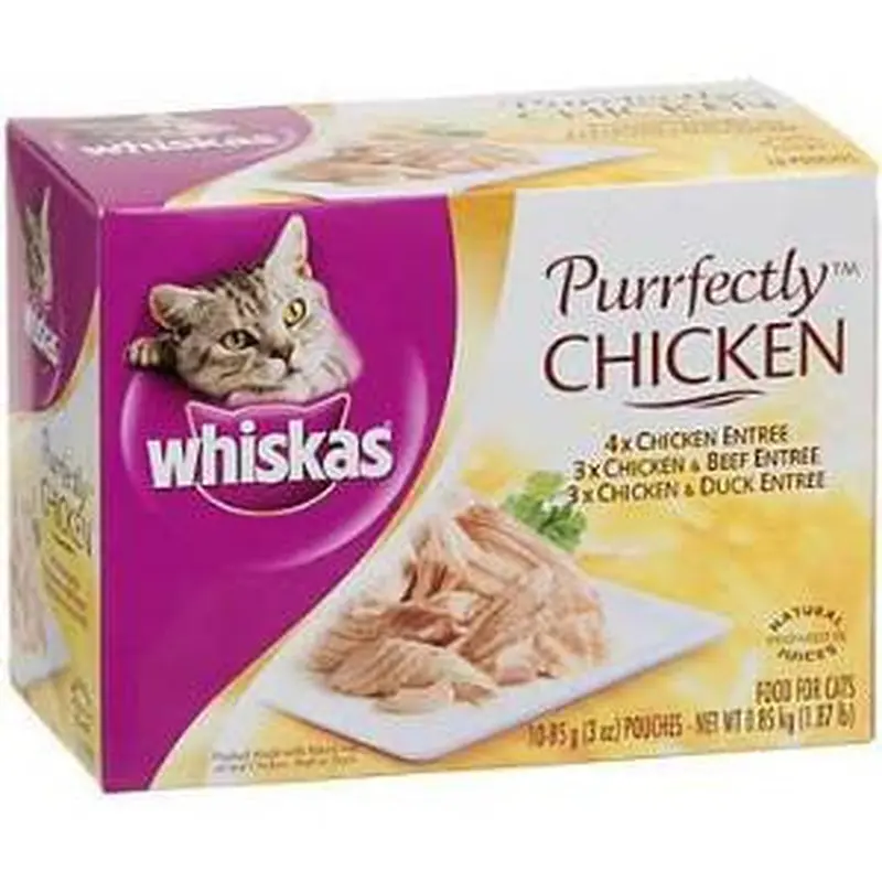 Mars Whiskas Purrfect Chicken Variety 4-10/3Z Pouches 