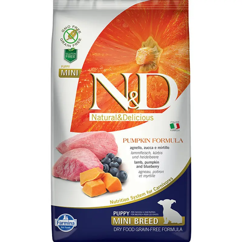 Farmina N&d Grain-free Pumpkin Lamb & Blueberry Puppy Mini 5.5lb 
