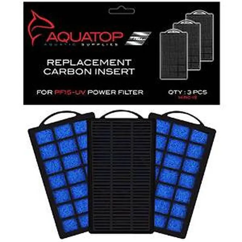 Aquatop Aquarium Carbon Cartridge For Pf15-uv Hang On Uv Filter 3pc 