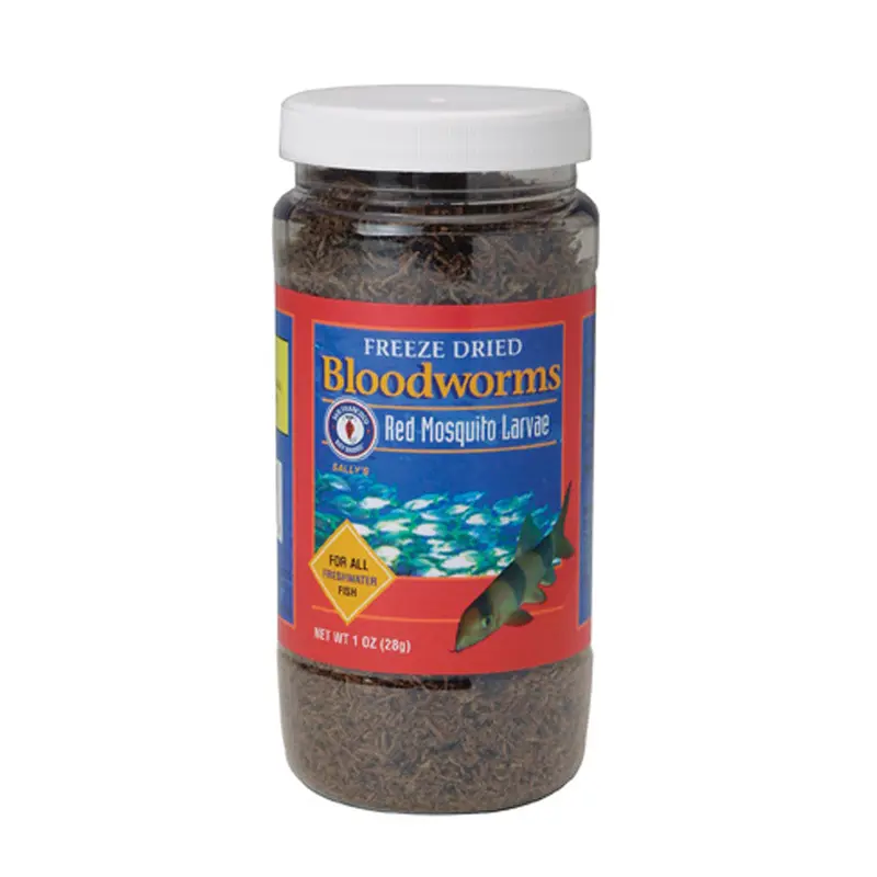San Francisco Bloodworms Freeze Dried Fish Food 1 oz