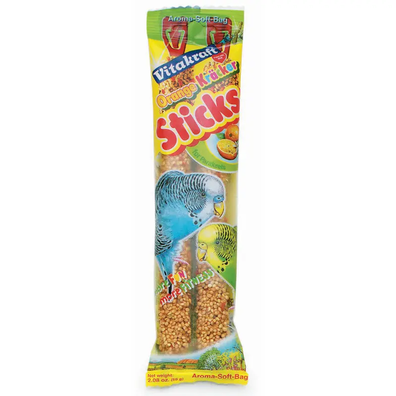 Vitakraft Crunch Sticks Orange & Apricot Flavor Parakeet Treat 2.08 oz 2 Count