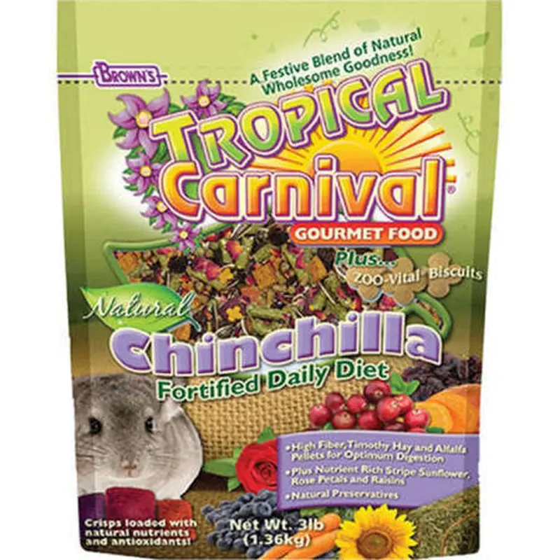 F.M. Brown's Tropical Carnival Natural Chinchilla Food 3lb 