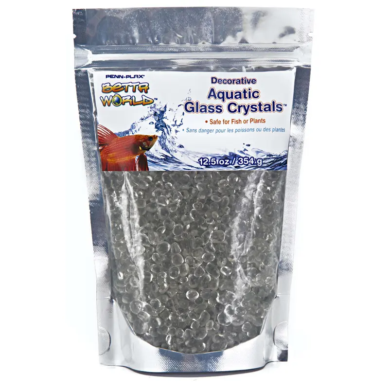 Penn-Plax Betta World Aquatic Glass Crystal Dcor White 12.5 oz