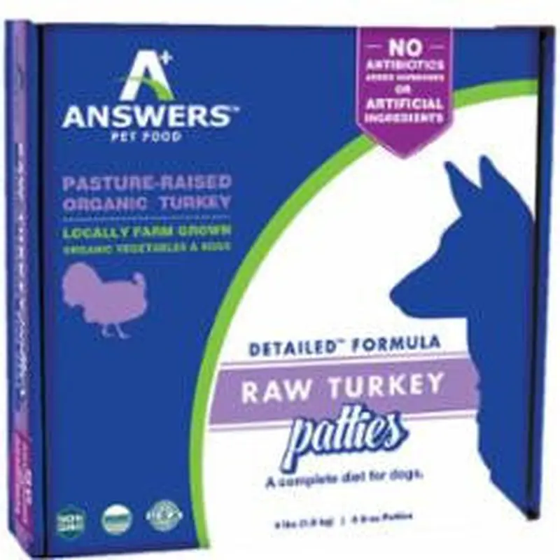 Answers Dog Frozen Turkey 8oz Patties SD-5 