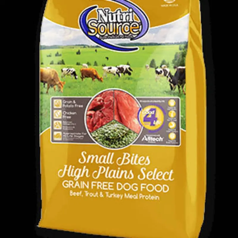 Tuffy Nutrisource Grain Free High Plains Select Small Bites Dry Dog Food-15-lb-
