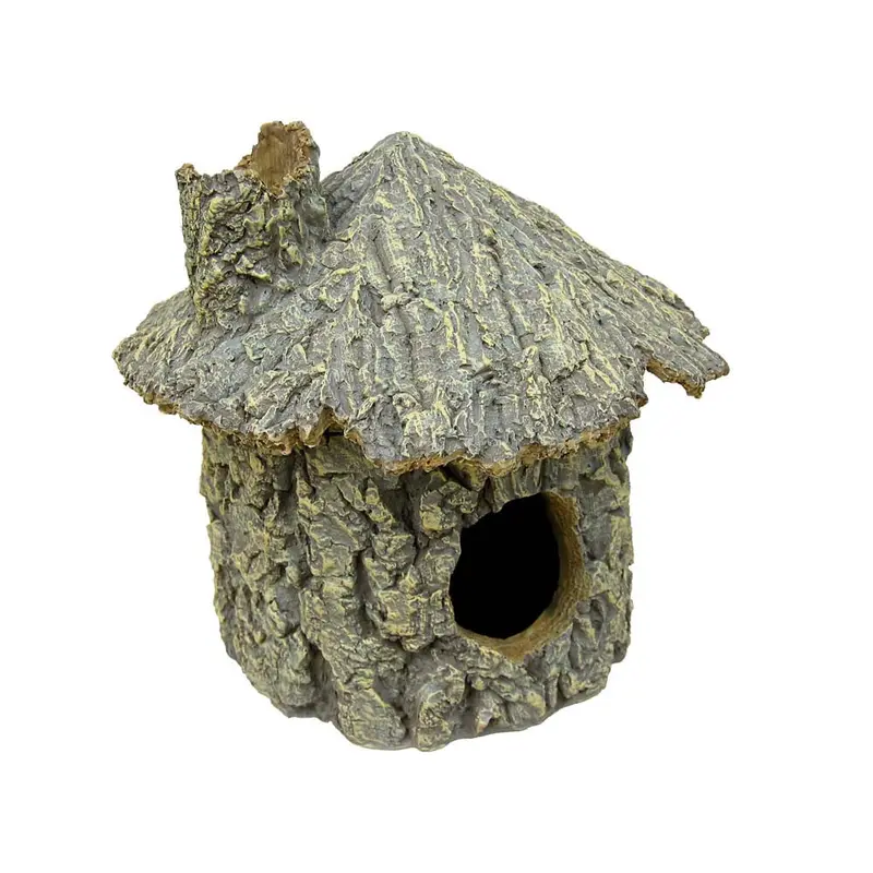 Weco Wecorama Sleepy Hollows Green Pine Hut Terrarium Ornament Green
